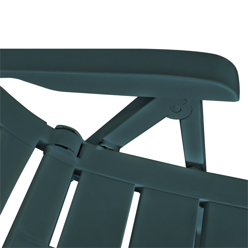 Afuera Living Green Durable Plastic Standard Foldable Outdoor Dining Set