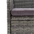 Afuera Living Contemporary Synthetic Poly Rattan 5 Piece Dining Set in Gray