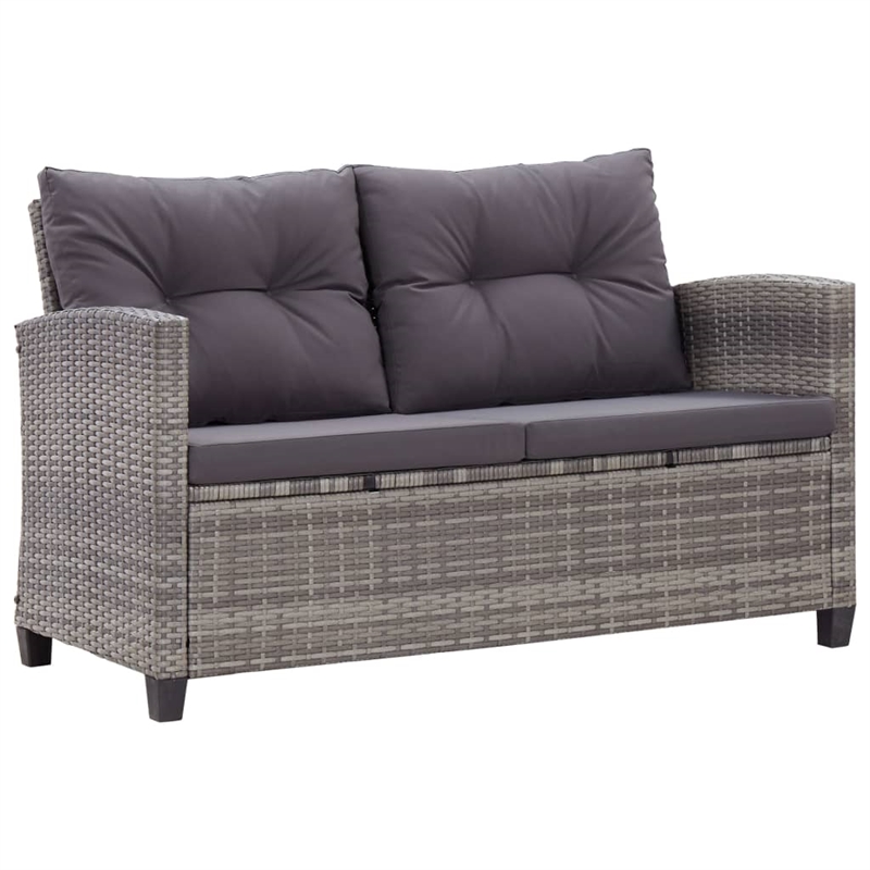 Afuera Living Contemporary Synthetic Poly Rattan 3 Piece Dining Set in Gray