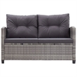 Afuera Living Contemporary Synthetic Poly Rattan 3 Piece Dining Set in Gray