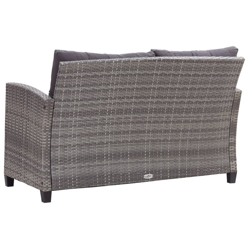 Afuera Living Contemporary Synthetic Poly Rattan 3 Piece Dining Set in Gray