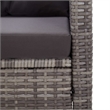 Afuera Living Contemporary Synthetic Poly Rattan 3 Piece Dining Set in Gray