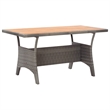 Afuera Living Contemporary Synthetic Poly Rattan 3 Piece Dining Set in Gray
