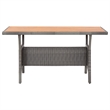 Afuera Living Contemporary Synthetic Poly Rattan 3 Piece Dining Set in Gray