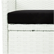 Afuera Living Contemporary Synthetic Poly Rattan Garden Dining Set White/Black
