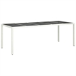 Afuera Living Contemporary Synthetic Poly Rattan Garden Dining Set White/Black