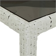 Afuera Living Contemporary Synthetic Poly Rattan Garden Dining Set White/Black