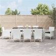 Afuera Living Contemporary Synthetic Poly Rattan Garden Dining Set White/Black