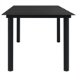 Afuera Living Contemporary Poly Rattan Dining Set in Oak/Black