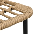 Afuera Living Contemporary Poly Rattan Dining Set in Oak/Black