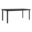 Afuera Living Contemporary Poly Rattan Dining Set in Oak/Black