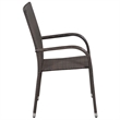 Afuera Living Contemporary PE Rattan Large Stackable Dining Set in Brown