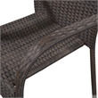 Afuera Living Contemporary PE Rattan Large Stackable Dining Set in Brown