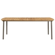 Afuera Living Contemporary PE Rattan Large Stackable Dining Set in Brown