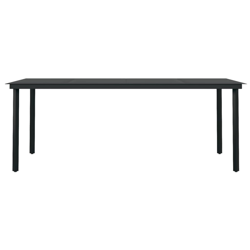 Afuera Living Contemporary PE Rattan Ergonomic Garden Dining Set in Gray