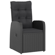 Afuera Living Contemporary Synthetic Poly Rattan Outdoor Dining Set in Black