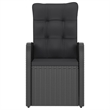 Afuera Living Contemporary Synthetic Poly Rattan Outdoor Dining Set in Black