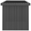 Afuera Living Contemporary Synthetic Poly Rattan Outdoor Dining Set in Black