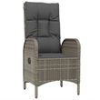 Afuera Living Contemporary PE Rattan Large Garden Dining Set in Gray