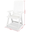 Afuera Living Contemporary White Plastic Foldable Outdoor Dining Set