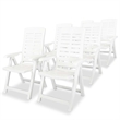 Afuera Living Contemporary White Plastic Foldable Outdoor Dining Set