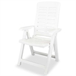 Afuera Living Contemporary White Plastic Foldable Outdoor Dining Set