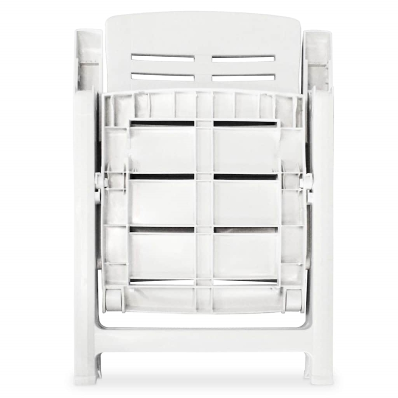 Afuera Living Contemporary White Plastic Foldable Outdoor Dining Set