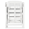 Afuera Living Contemporary White Plastic Foldable Outdoor Dining Set