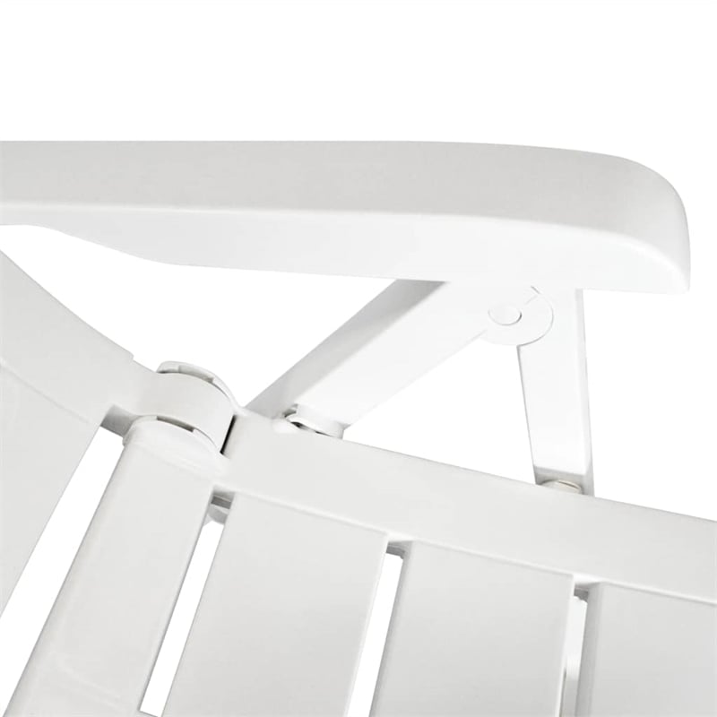 Afuera Living Contemporary White Plastic Foldable Outdoor Dining Set
