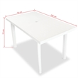 Afuera Living Contemporary White Plastic Foldable Outdoor Dining Set