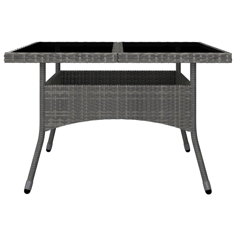 Afuera Living Synthetic Poly Rattan 9 Piece Dining Set in Gray/Brown