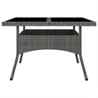 Afuera Living Synthetic Poly Rattan 9 Piece Dining Set in Gray/Brown