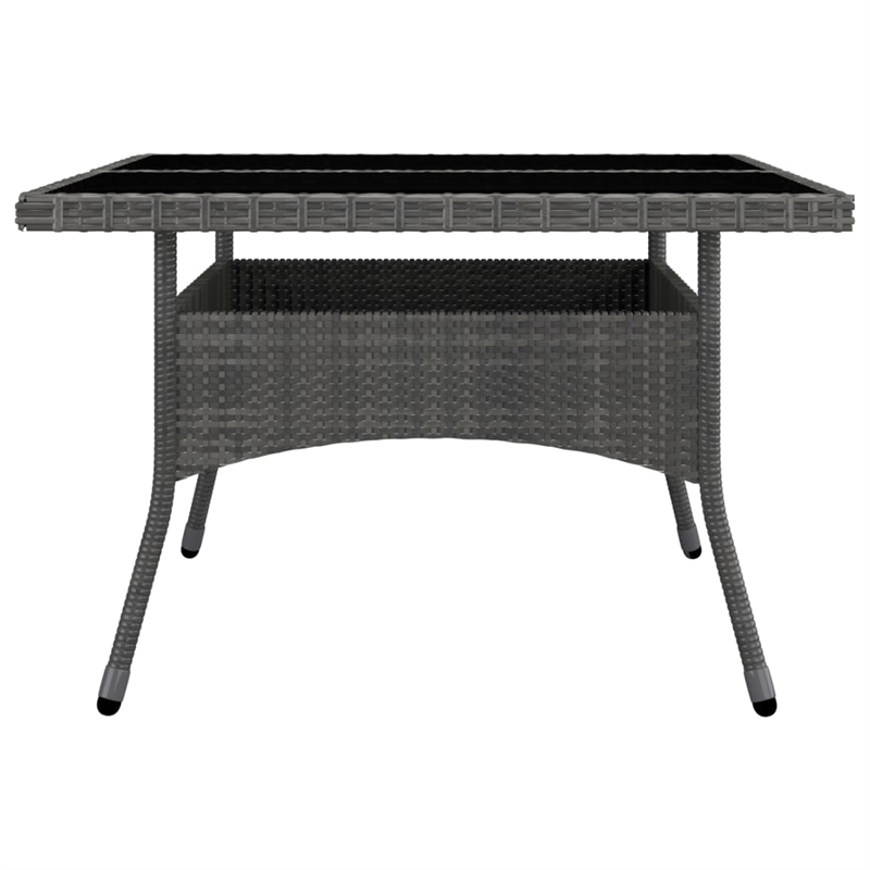 Afuera Living Synthetic Poly Rattan 9 Piece Dining Set in Gray/Brown