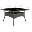 Afuera Living Synthetic Poly Rattan 9 Piece Dining Set in Gray/Brown