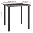 Afuera Living Contemporary Synthetic Poly Rattan Dining Set in Gray/Black