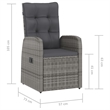 Afuera Living Contemporary PE Rattan Large Garden Dining Set in Gray