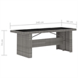 Afuera Living Contemporary PE Rattan Large Garden Dining Set in Gray