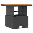 Afuera Living Contemporary Poly Rattan Garden Dining Set in Black