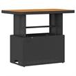 Afuera Living Contemporary Poly Rattan Garden Dining Set in Black