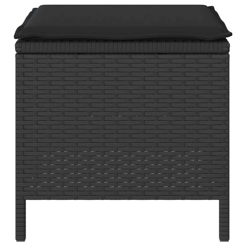 Afuera Living Contemporary Poly Rattan Garden Dining Set in Black