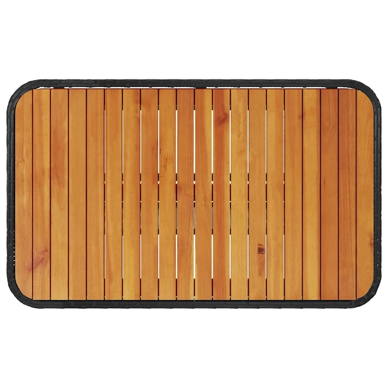 Afuera Living Contemporary Poly Rattan Garden Dining Set in Black