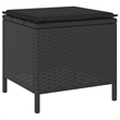 Afuera Living Contemporary Poly Rattan Garden Dining Set in Black