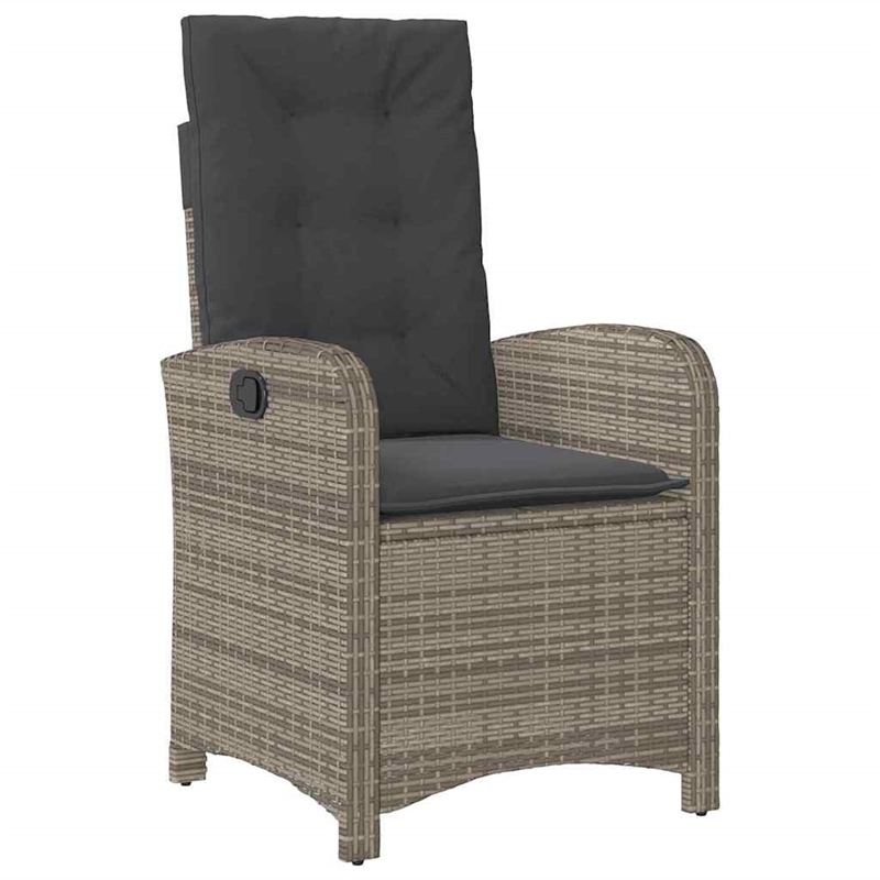 Afuera Living 5 Piece Poly Rattan Garden Dining Set with Cushions in Gray