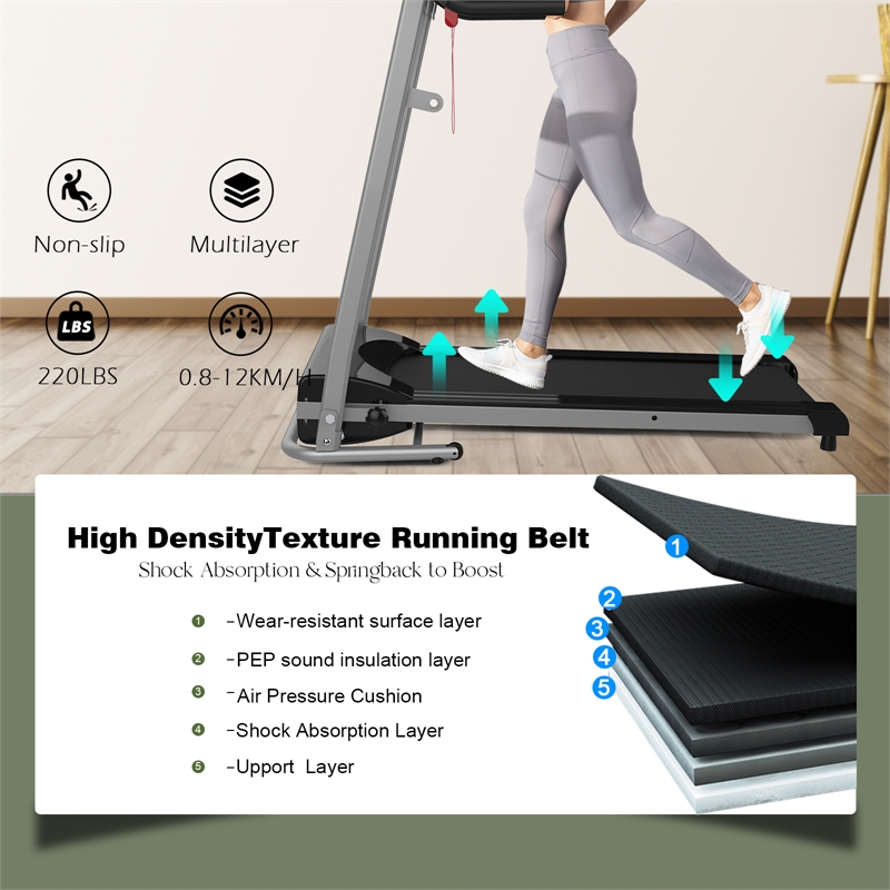 Afuera Living Folding Electric Treadmill with 40