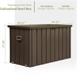 Afuera Living 160-Gallon Brown Outdoor Waterproof Storage Box with Lock