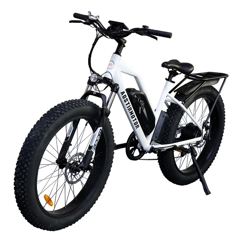 Afuera Living 750W Fat Tire Electric Bike with Removable 48V Battery in White