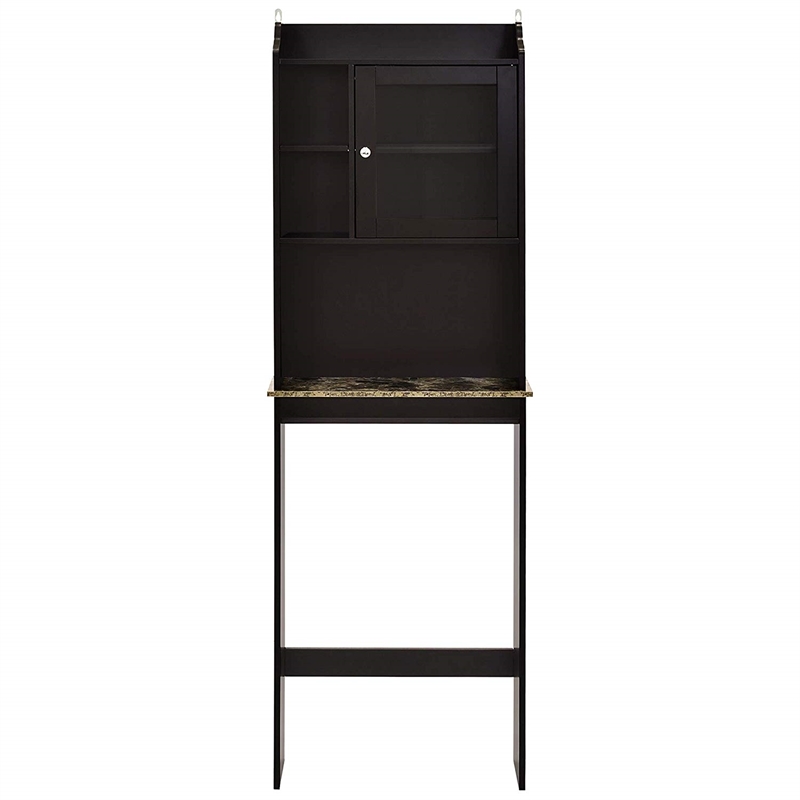 Afuera Living Over-The-Toilet Wood Storage Cabinet with Shelves in Espresso