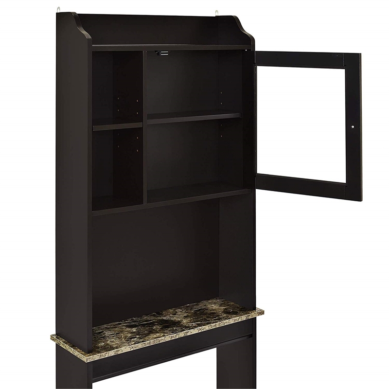 Afuera Living Over-The-Toilet Wood Storage Cabinet with Shelves in Espresso