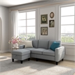 Afuera Living Gray L-Shaped Sectional Sofa with Storage Footstool