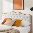 Afuera Living Light Gray Queen Bed with Metal Frame & Solid Wood Ribs